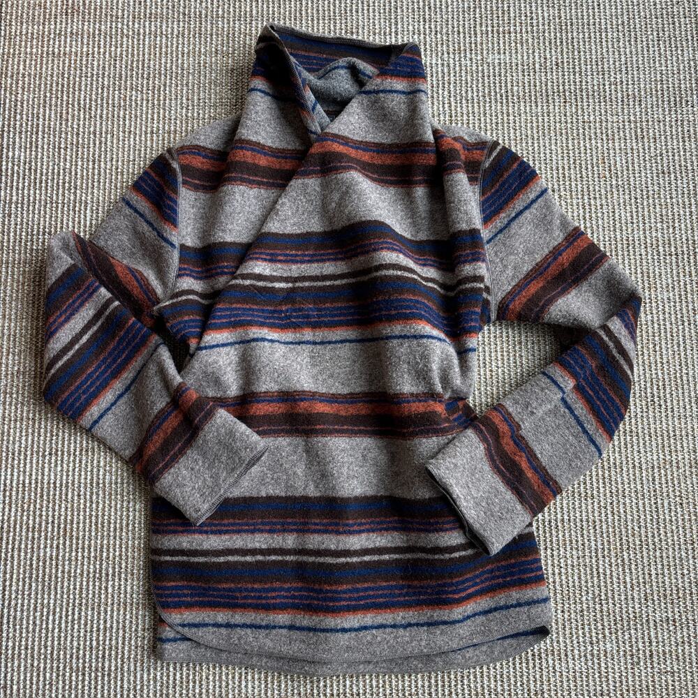 Fenn Wright Manson Studios Striped Wool Wrap Jacket Size L